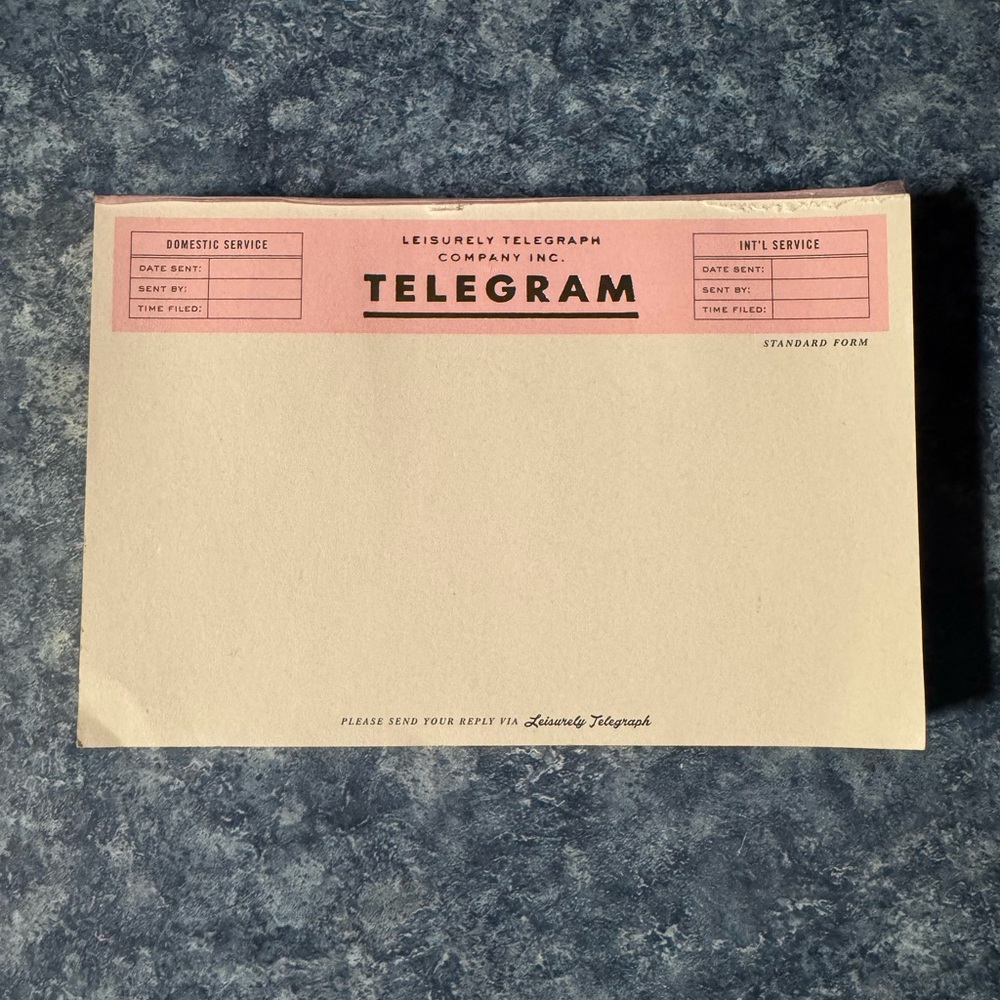 Kate Spade telegram notepad